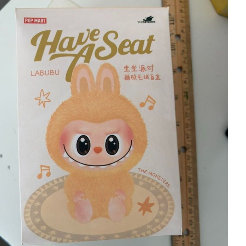 Pop Mart The Monsters Labubu Have a Seat Vinyl Plush blind box